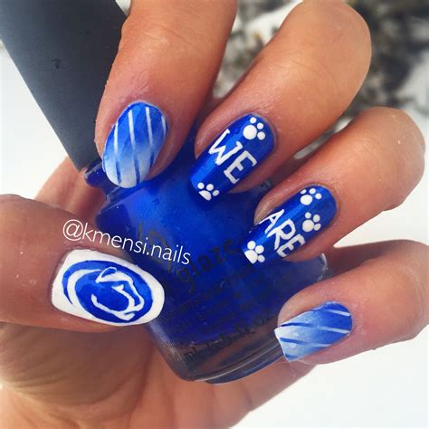 Penn State We Are Nail Art Using China Glaze Frostbite By Kmensi Nails College Nails