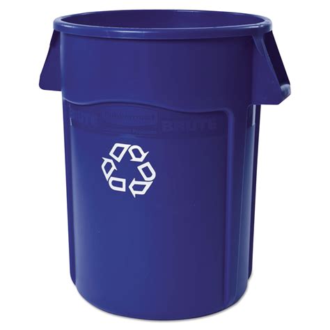 Rubbermaid Commercial Brute Recycling Container Round 44 Gal Blue