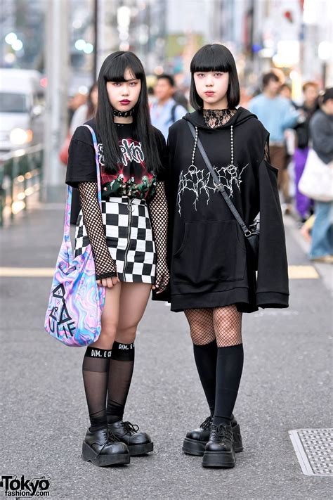 looks pop preto mode harajuku harajuku street style tokyo street style dark harajuku punk