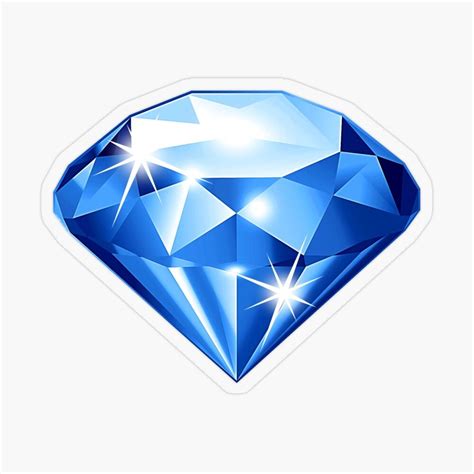 Blue Diamond Sapphire Shiny Rhinestone Gem Dark Blue Sparkle