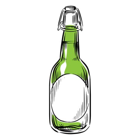 Drawn Alcohol Bottle Transparent Png And Svg Vector File