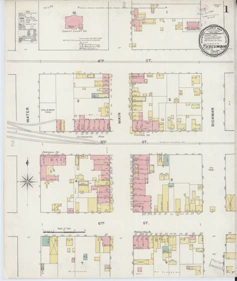 Image 1 Of Sanborn Fire Insurance Map From Tuscumbia Colbert County