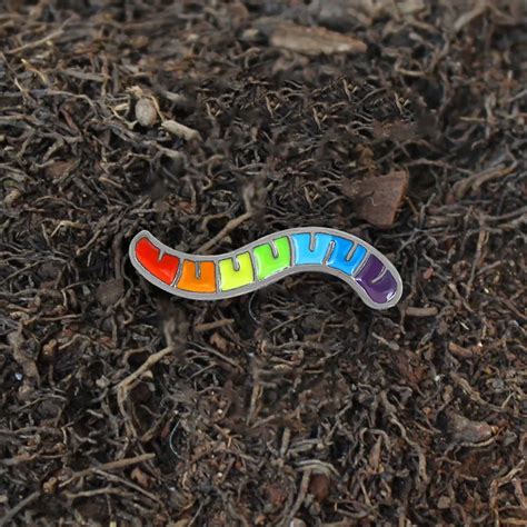 Wholesale Lgbt Pride Rainbow Earthworm Enamel Brooch Pins 50 Pieces Queerks™