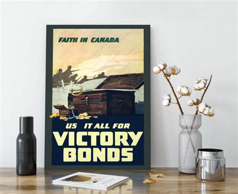 Buy Canadian Victory Bonds Ww1 War Bond Poster Military Weapon Army Wall Art Ebay