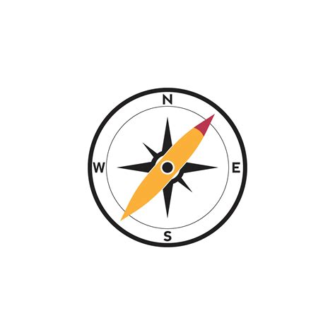 Compass Logo Design Pointer North South East West Compass Symbol