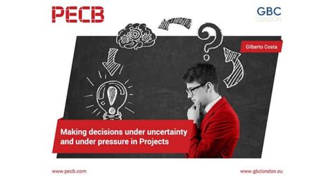 Making Decisions Under Uncertainty And Under Pressure In Projects Ppt