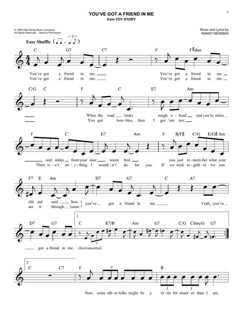 I wouldn't do for you. You've Got A Friend In Me (from Toy Story) Sheet Music ...