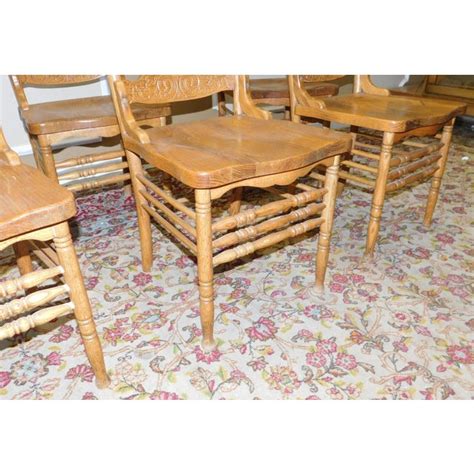 Maybe you would like to learn more about one of these? 1990s Pressed Back Oak Spindle Kitchen Dining Room Chairs ...