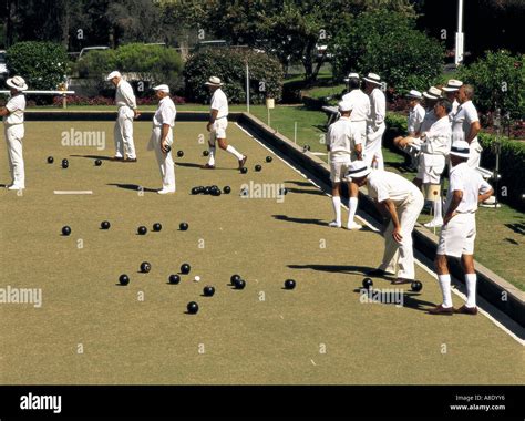Lawn Bowling Australia Stock Photo Alamy