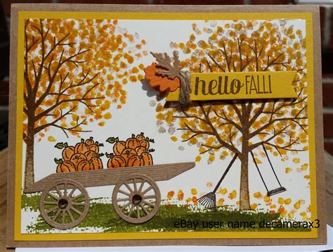 Handmade Fall Card Created Using Sheltering Tree Stamp Set From