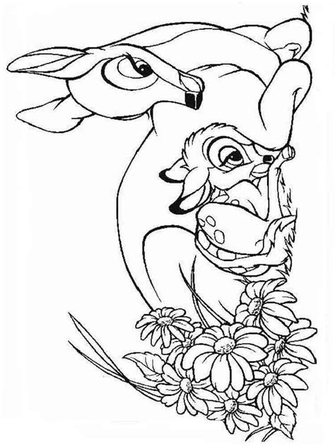 Bambi With Friends For Kids Printable Free Coloring Pages Motherhood
