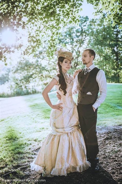 Steampunk Wedding Dress Victorian Beauty Off The Shoulder Gown