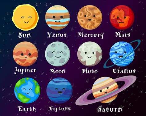 Planets Planet Clipart Png Eps Svg Space Stars Solar System Etsy