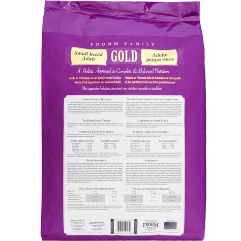 Small breeds may finish growing by nine to 12 months; Fromm Gold Adult Dog Food - Small Breed (5 lb) | Healthypets