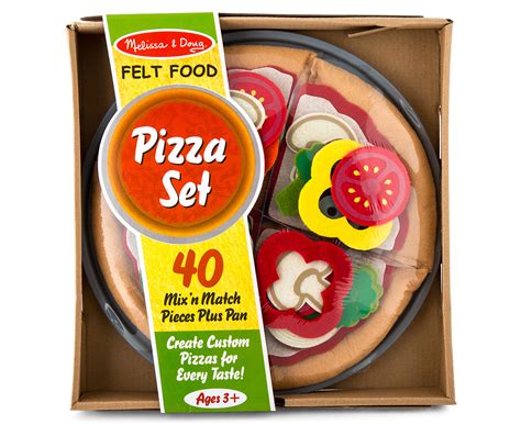 Melissa And Doug Felt Food 40 Piece Pizza Set Au