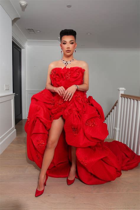 James Charles on Twitter | Beautiful red dresses, Queer fashion, James