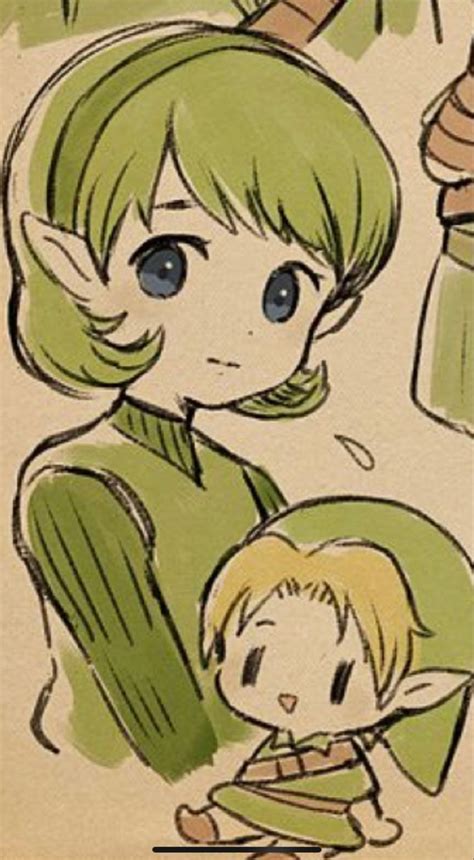 Saria And Baby Link Legend Of Zelda Zelda Zelda Characters
