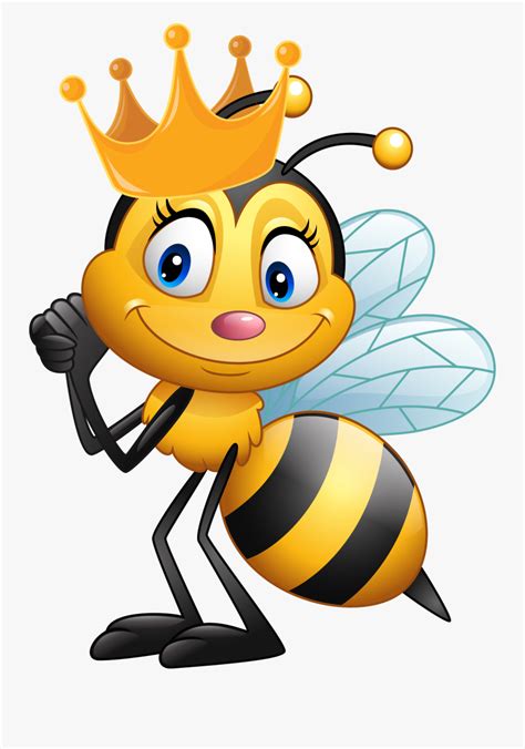 Transparent Vintage Bee Png Cartoon Queen Bee Free