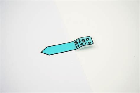 Sign Here Sticker Stock Photo Download Image Now Agreement Arrow