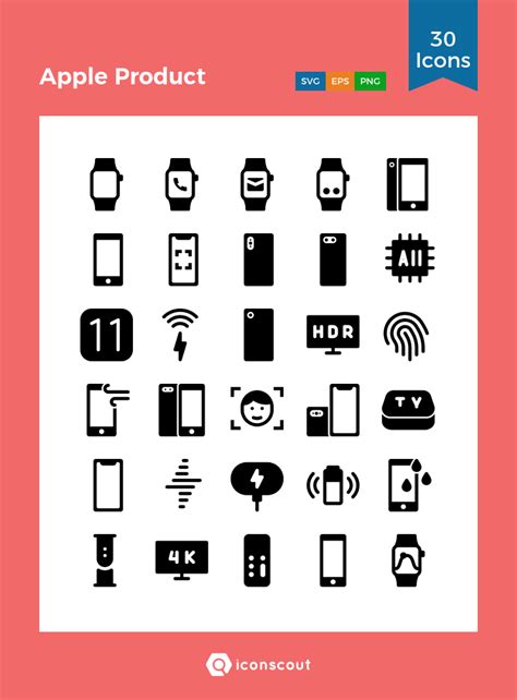 Apple Product Icon Pack 30 Solid Icons Png Icons Icon Collection