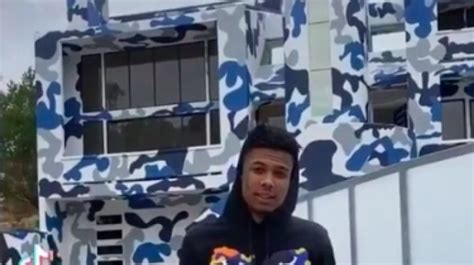 Blueface Reveals He Added Blue Camouflage To His Home