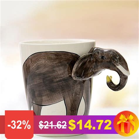 Morgiana Creative 3d Ceramic Coffee Mug Cartoon Animal Hand Painted Cup