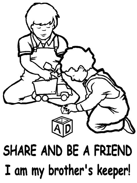 Sharing Sunday School Coloring Pages Coloring Pages
