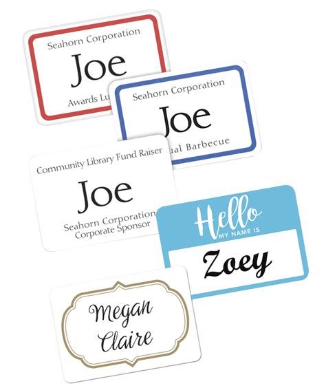 Avery Adhesive Name Badges 2 13 X 3 38 Inches Red Border Pack Of 400