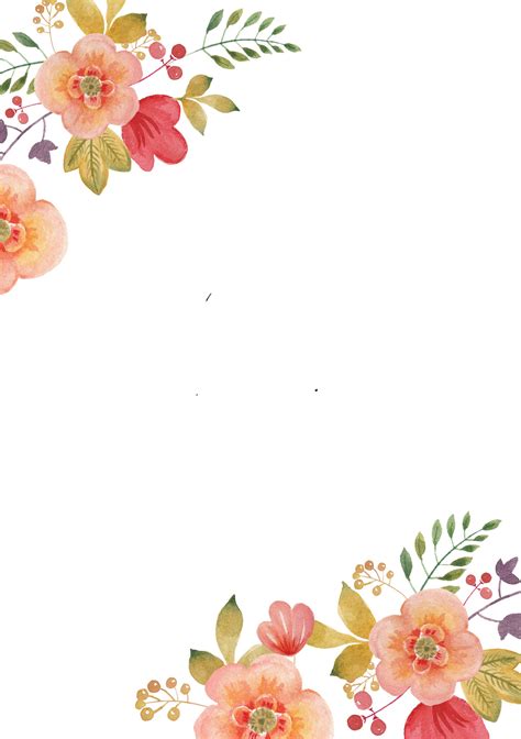 Posters Floral Watercolor Background Floral Watercolor Background