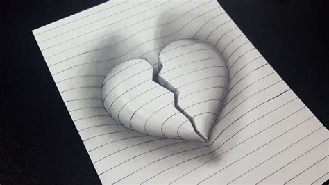 Well folks, i have a few lessons that will show you guys how easy it can be to draw sometimes complicating parts of the. Amazing! | How to Draw 3D Broken Heart in Line Paper | 3D ...