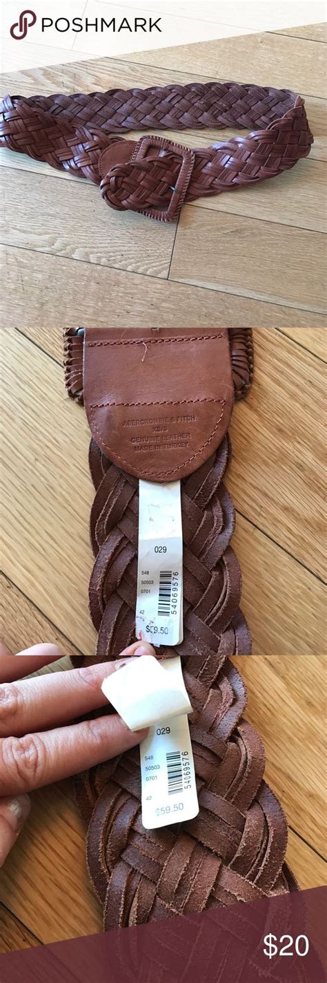 Nwt Abercrombie And Fitch Leather Belt Braided Leather Belt Braided Leather Leather Belt