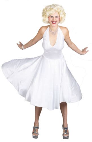 Marilyn Monroe White Dress Adult Women Costume Actress Bombshell