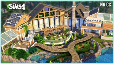 Eco Lifestyle Inspired Home🌱 No Cc Sims 4 Speed Build Kate