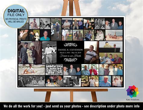 Funeral Memorial Photo Collage Funeral Display Funeral Etsy Australia
