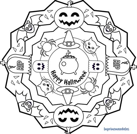 Mandala Halloween 04 • IMPRIME MANDALAS