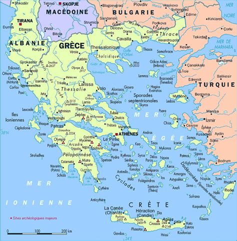 Greece Islands Map Map Of Greece With Islands Southern Europe Europe