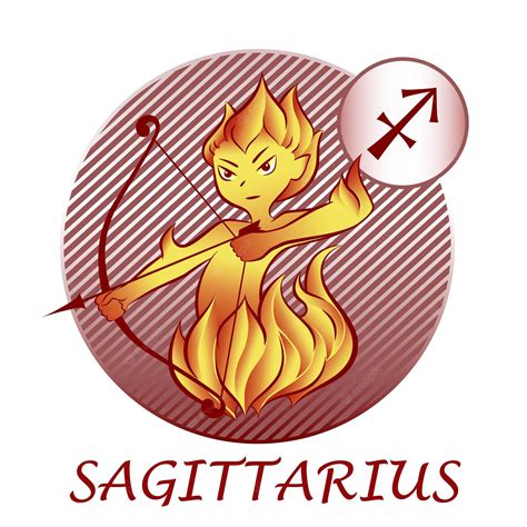 Premium Vector Sagittarius Zodiac Sign Cartoon Style Icon For