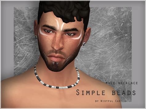 Simple Beads Male Necklace By Wistfulcastle At Tsr Sims 4 Updates