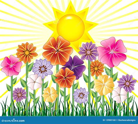 Spring Day Stock Vector Illustration Of Leaves Blossom 13980168