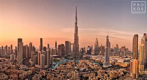 Burj Khalifa And Dubai Cityscape At Sunset Hd Art Photo By Andrew Prokos
