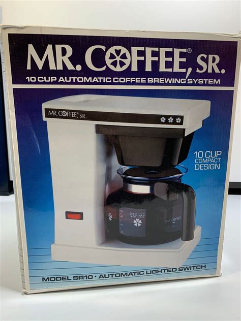 New Vintage Mr Coffee Sr 10 Cup Coffee Maker Sr10 Unused Etsy Mr