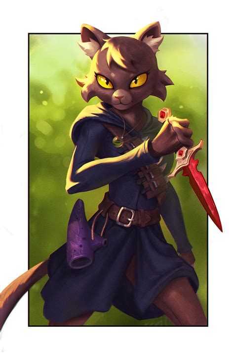 Art Vix Tabaxi Rogue Commissioned Artwork For A Client Rdnd