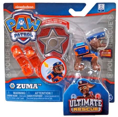 Paw Patrol Ultimate Rescue Zuma Exclusive Figure Badge Spin Master Toywiz