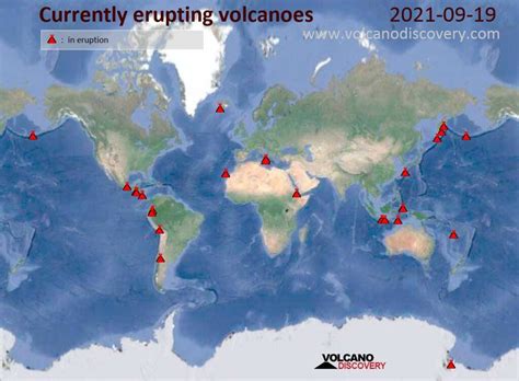 Mapa De Volcanes En El Mundo