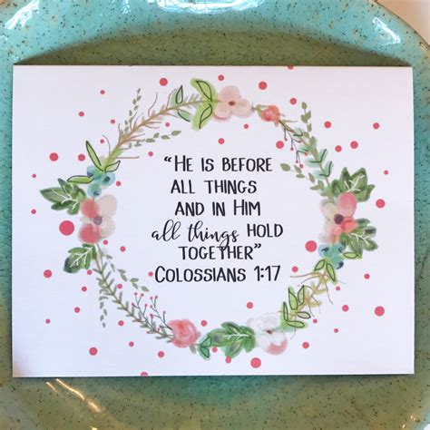Positive Greeting Card Set With Custom Bible Verse Thinking Etsy