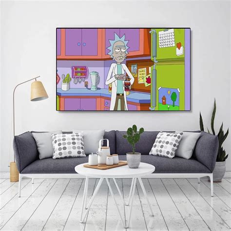 Rick And Morty Galaxy Sky Canvas Wall Art Rick And Morty Shop