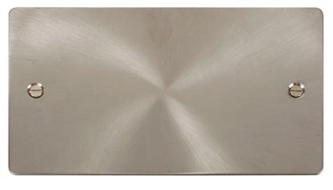 Click Define Brushed Steel Flat Plate Double Blank Plate Ukes
