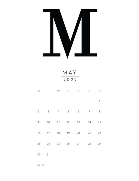Free Printable Monthly Calendar 2022 World Of Printables May Month