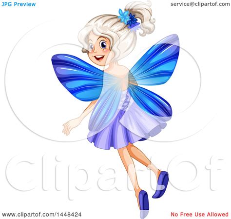 Clipart Of A Flying Fairy Royalty Free Vector