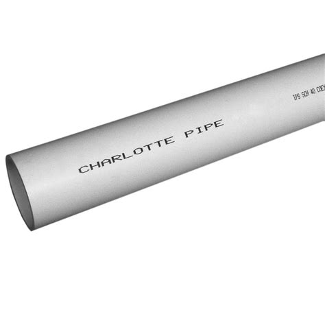 Charlotte Pipe 1 12 In X 10 Ft Pvc Sch 40 Foam Core Pipe Pvc 04112